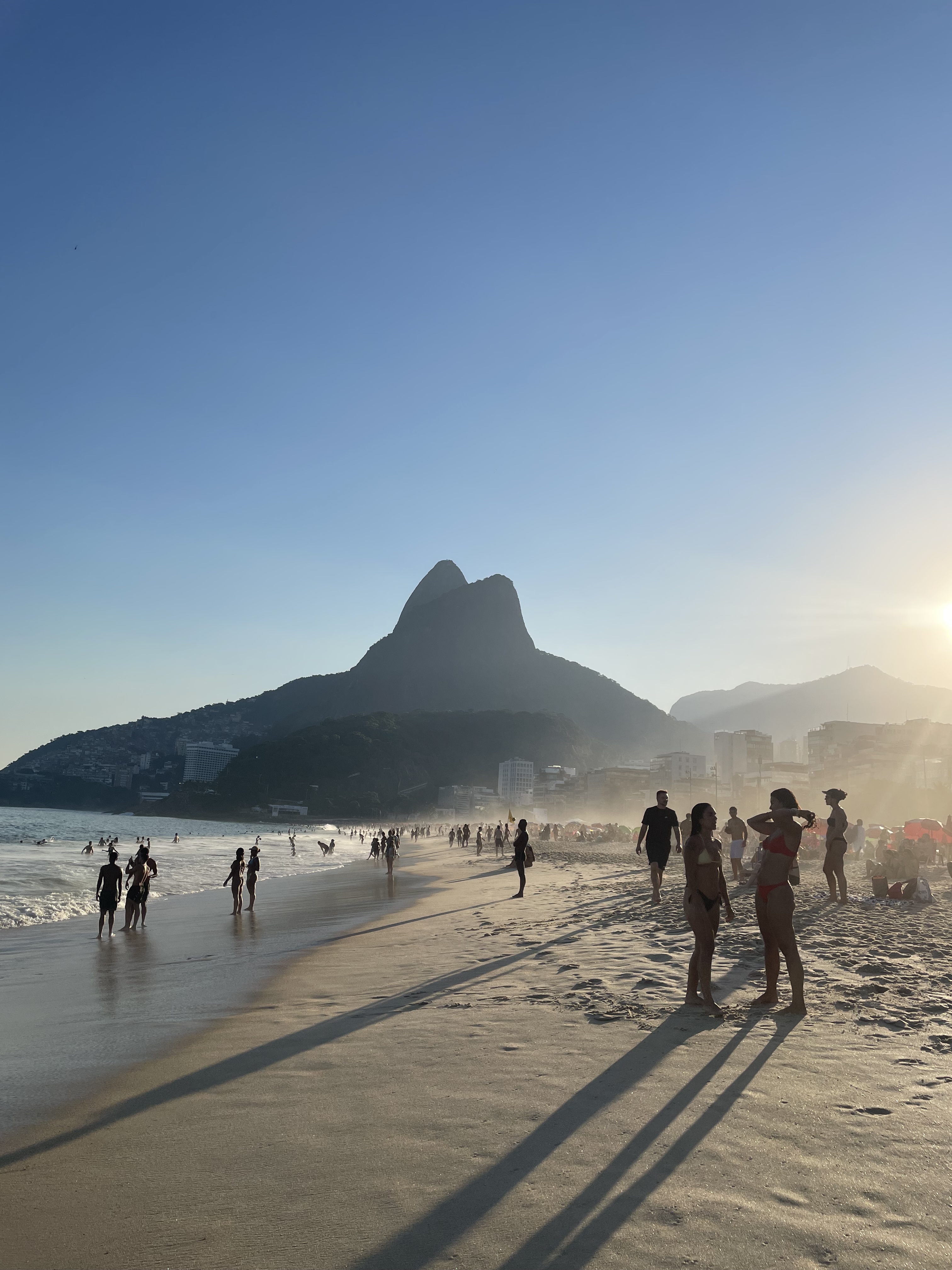 Ipanema beach at sunset with Dois Irmãos in the background, Rio de Janeiro — ICLR 2026.